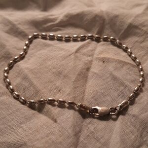 Sterling silver 925 oval beaded bracelets